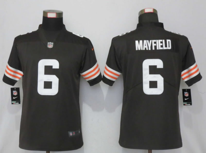 Women Nike Cleveland Browns 6 Mayfield Brown Vapor Limited Jersey,We sell and wholesale Women Nike Cleveland Browns 6 Mayfield Brown Vapor Limited Jersey on line form chian!